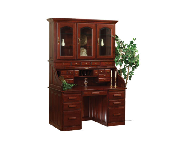 56" Traditional Desk with Hutch