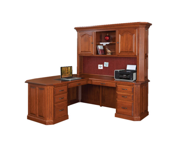 Fifth Avenue Executive L Desk With Hutch