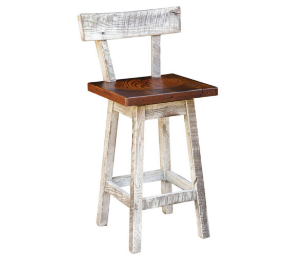 Greenville Swivel Stool with Back - Square