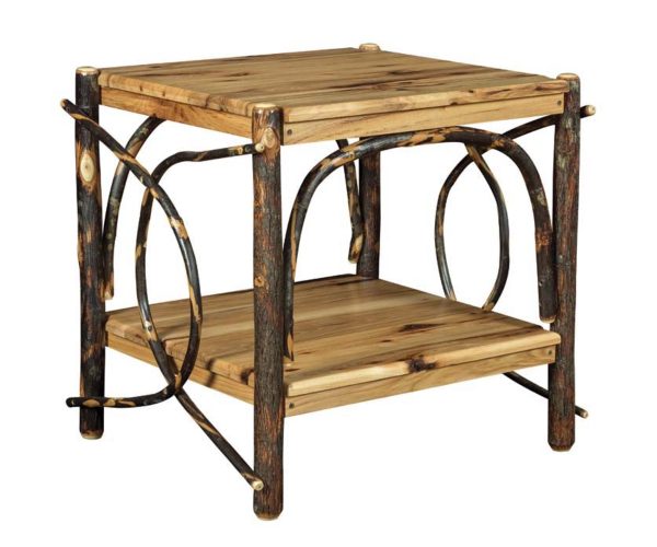 End Table With Solid Top And Shelf