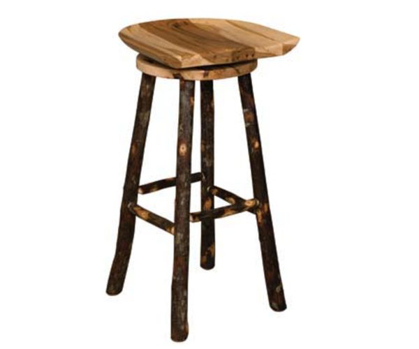 30" Saddle Bar Stool With Swivel Seat