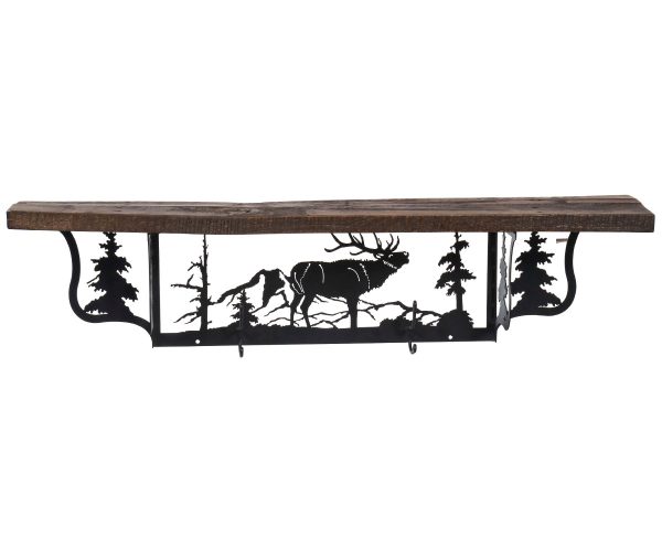 Rustic Shelf with Elk
