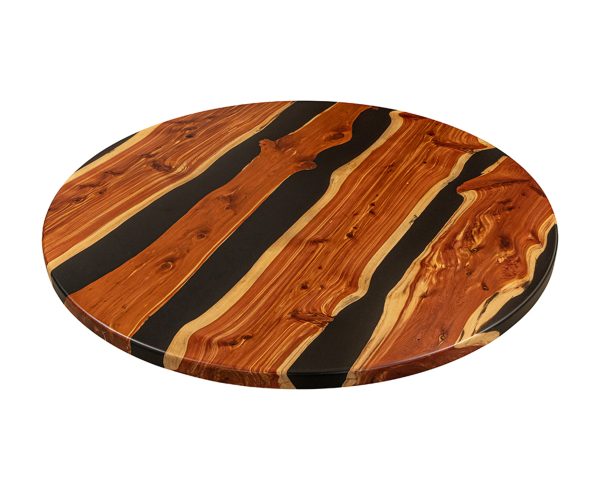 Black Round Cedar Slab