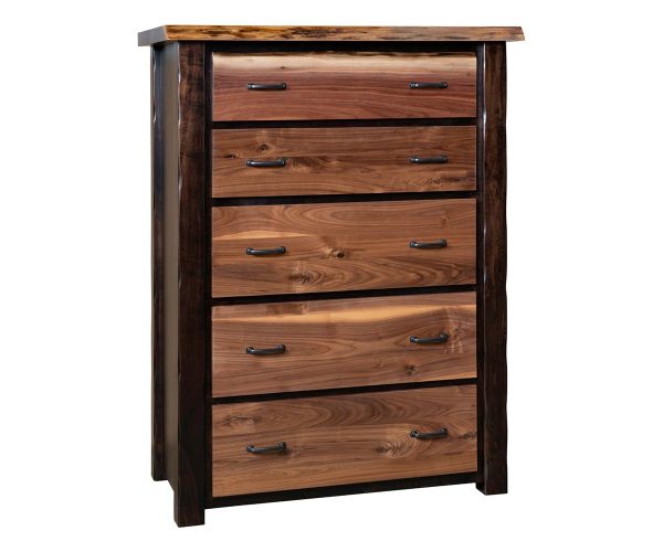 Cross Lake Live Edge 5 Drawer Chest