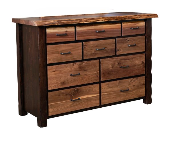 Cross Lake Live Edge 10 Drawer Dresser