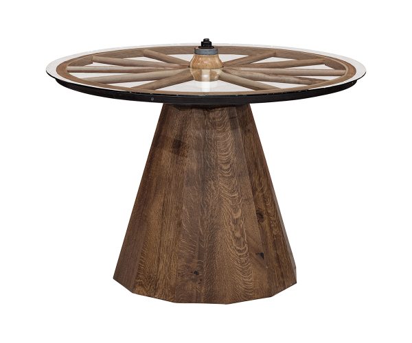 Lebanon Single Pedestal Table with Wheel