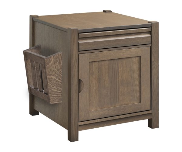 Fresno Enclosed End Table with Magazine Rack